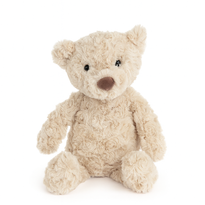 JBØRN Beige Teddy Bear Soft Toy with Personalised Outfit Teddy B (No Outfit) - Personalisable Baby Products Sold and Personalised by JustBørn