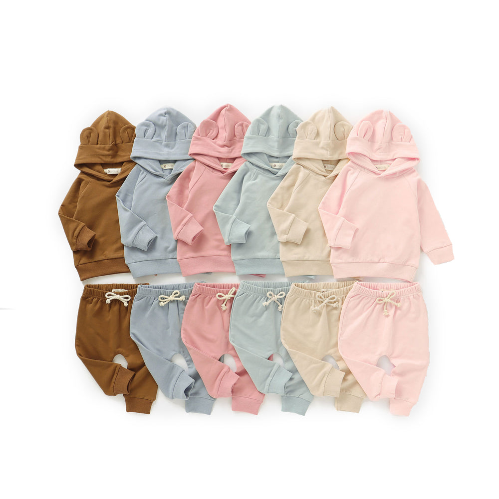 Blossom JBØRN Organic Cotton Baby Teddy Ears Hoodie & Joggers Set | Personalisable by Just Børn sold by JBørn Baby Products Shop
