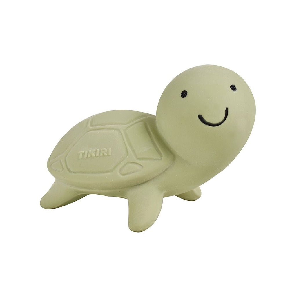Tikiri Natural Rubber Baby Teether Rattle & Bath Toy | Personalisable in Turtle, sold by JBørn Baby Products Shop, Personalizable by JustBørn