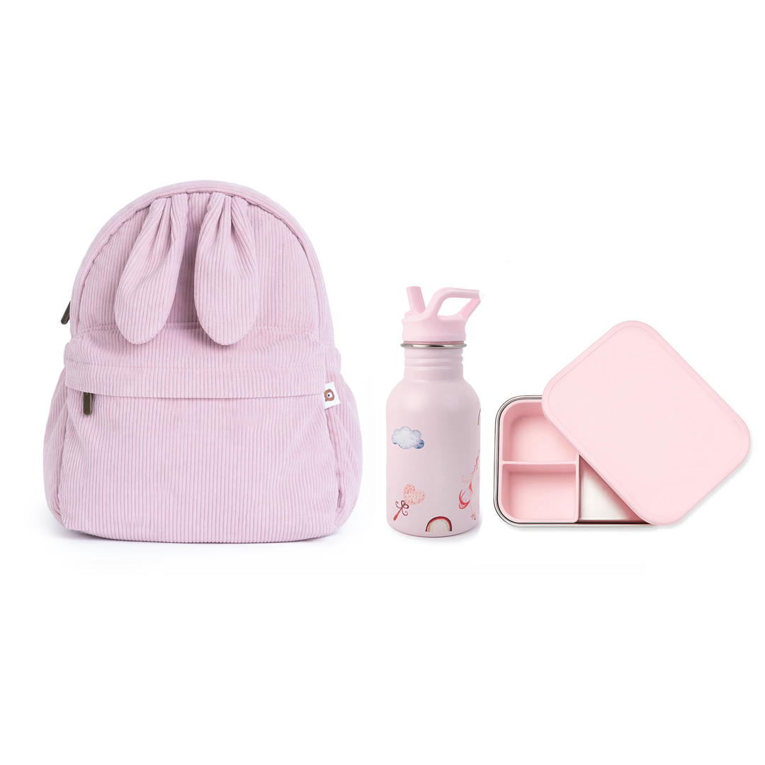 JBØRN Toddler Travel Bundle | Backpack, Water Bottle & Lunch Box Set Unicorn Travel Bundle - Personalisable Baby Products Sold and Personalised by JustBørn