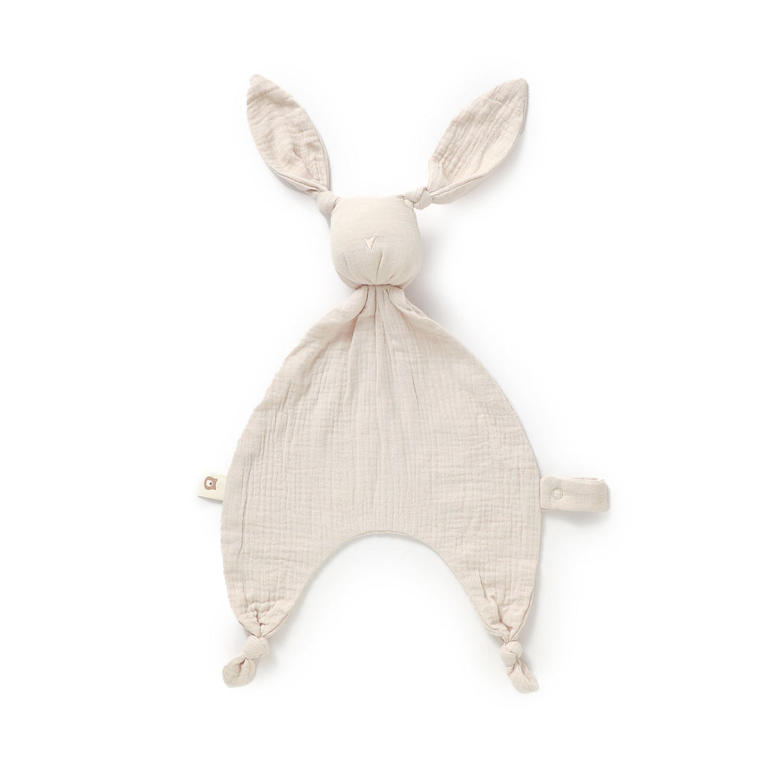 JBØRN Organic Cotton Bunny Comforter Muslin Sandstone No - Personalisable Baby Products Sold and Personalised by JustBørn