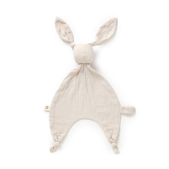 JBØRN Organic Cotton Bunny Comforter Muslin Sandstone No - Personalisable Baby Products Sold and Personalised by JustBørn