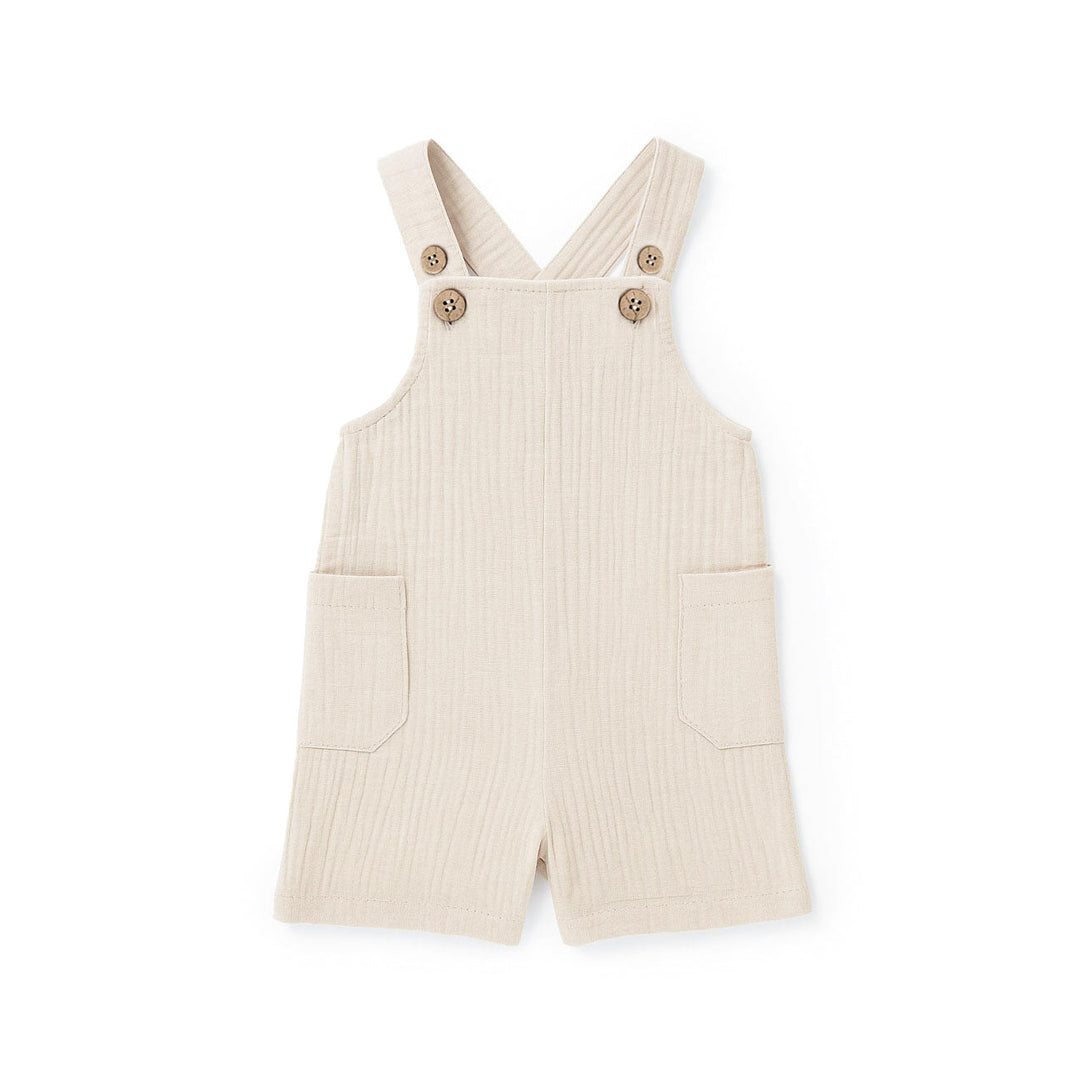 JBØRN Organic Cotton Muslin Dungarees | 3-6 Months - Personalisable Baby Products Sold and Personalised by JustBørn