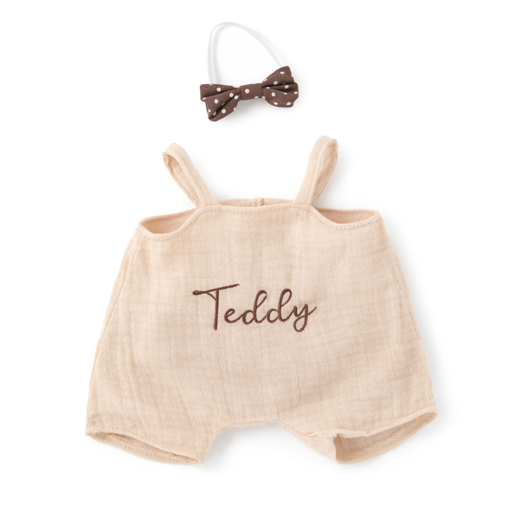 JBØRN Personalised Soft Toy Outfits Vanilla Dungarees - Personalisable Baby Products Sold and Personalised by JustBørn