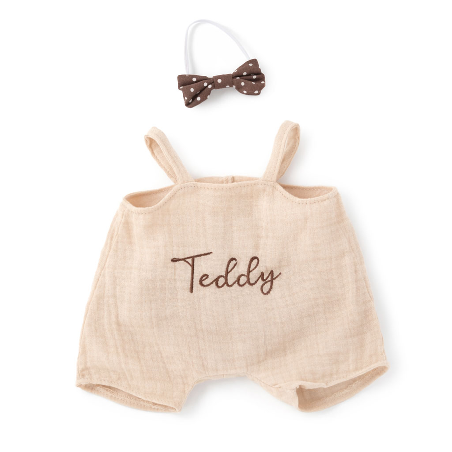 JBØRN Personalised Soft Toy Outfits Vanilla Dungarees - Personalisable Baby Products Sold and Personalised by JustBørn