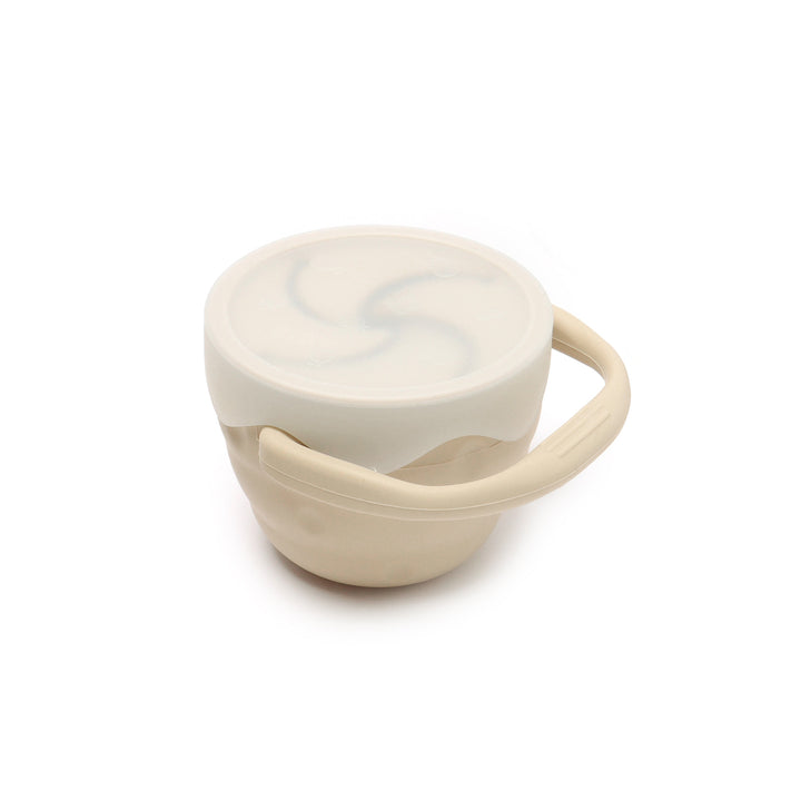 JBØRN Foldable Silicone Snack Cup | Personalisable in Vanilla, sold by JBørn Baby Products Shop, Personalizable by JustBørn