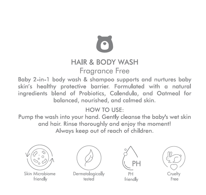 JBØRN Baby Shampoo & Body Wash for Sensitive Skin - Personalisable Baby Products Sold and Personalised by JustBørn