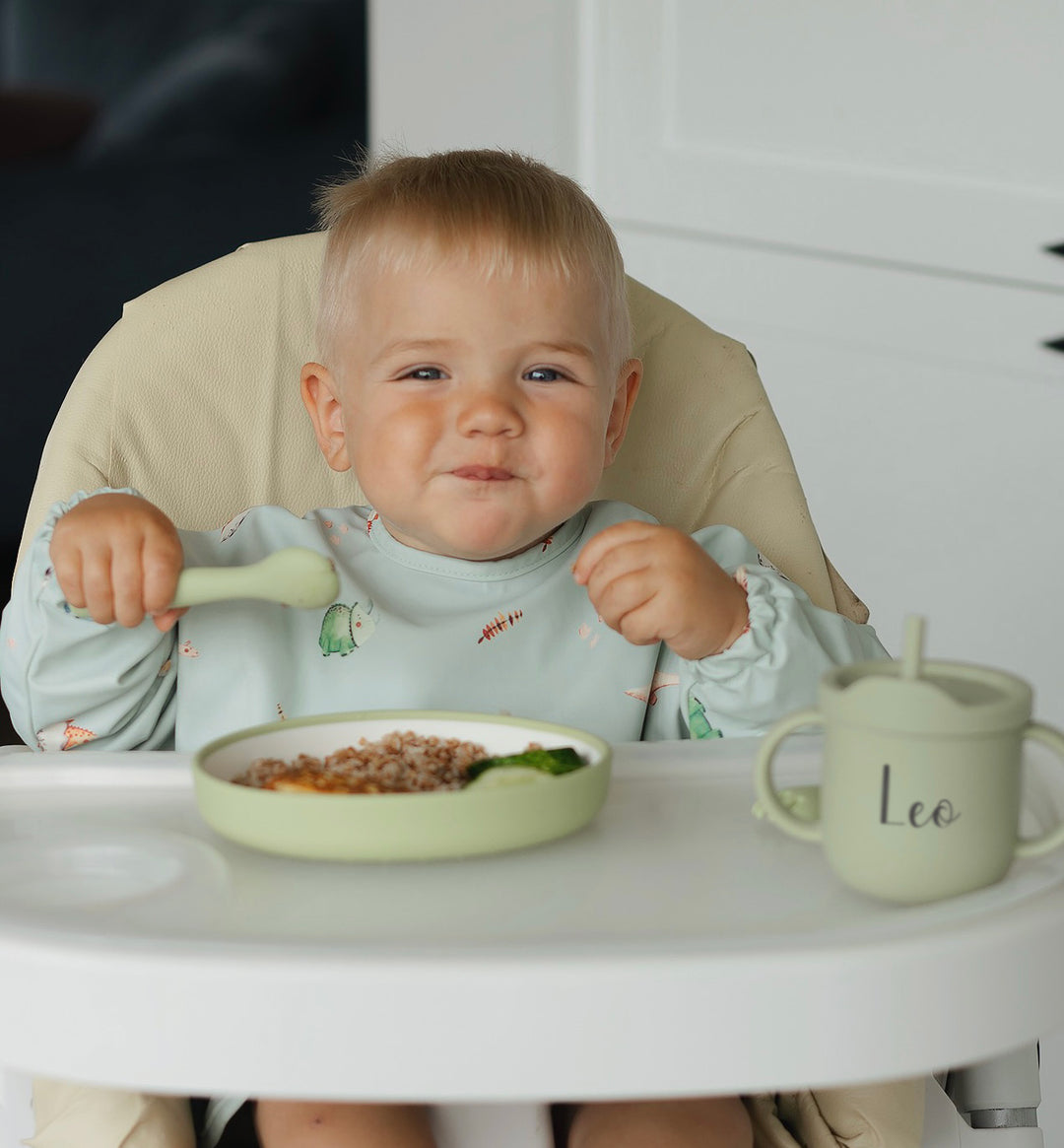 JBørn - Bavoir d'alimentation en silicone pour bébé / Essentiels de sevrage