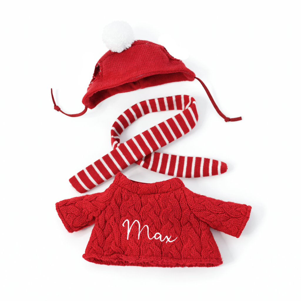 JBØRN Personalised Soft Toy Outfits Winter Outfit - Personalisable Baby Products Sold and Personalised by JustBørn