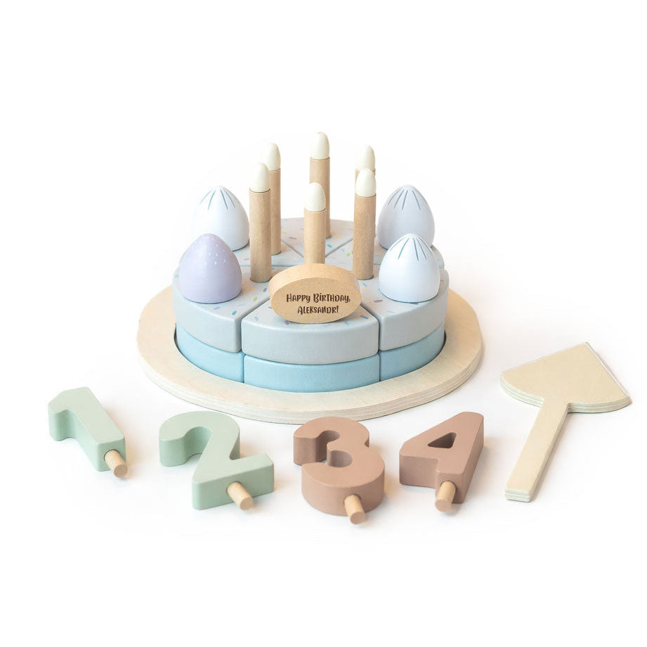 JBØRN Personalised Wooden Birthday Cake - Personalisable Baby Products Sold and Personalised by JustBørn