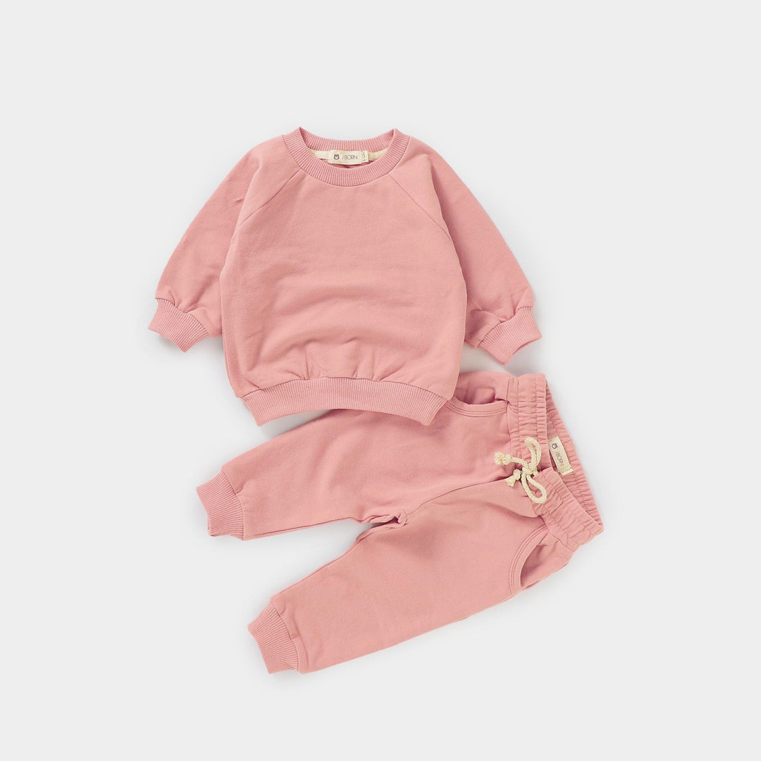 JBØRN Organic Cotton Baby Sweater & Joggers Set | Personalisable in Pink, sold by JBørn Baby Products Shop, Personalizable by JustBørn