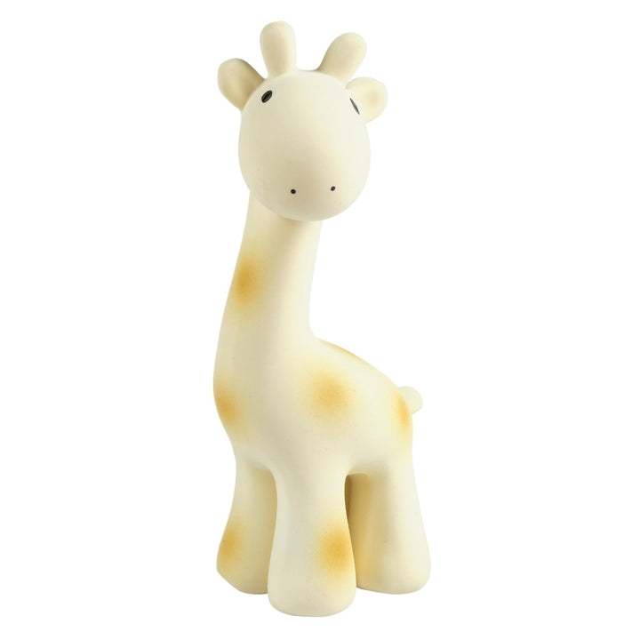Tikiri Natural Rubber Baby Teether Rattle & Bath Toy | Personalisable in Giraffe, sold by JBørn Baby Products Shop, Personalizable by JustBørn