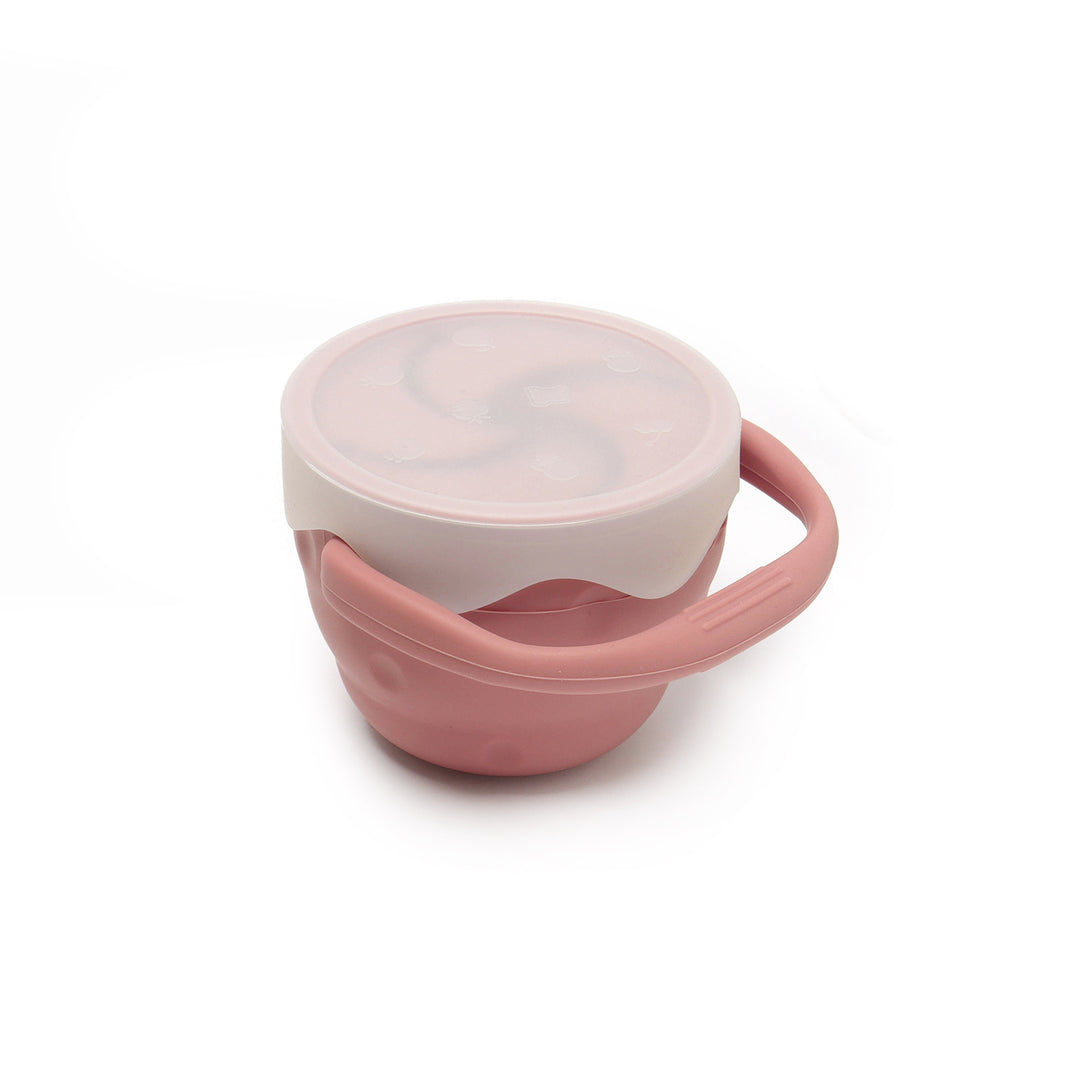 JBØRN Foldable Silicone Snack Cup | Personalisable in Dusty Rose, sold by JBørn Baby Products Shop, Personalizable by JustBørn