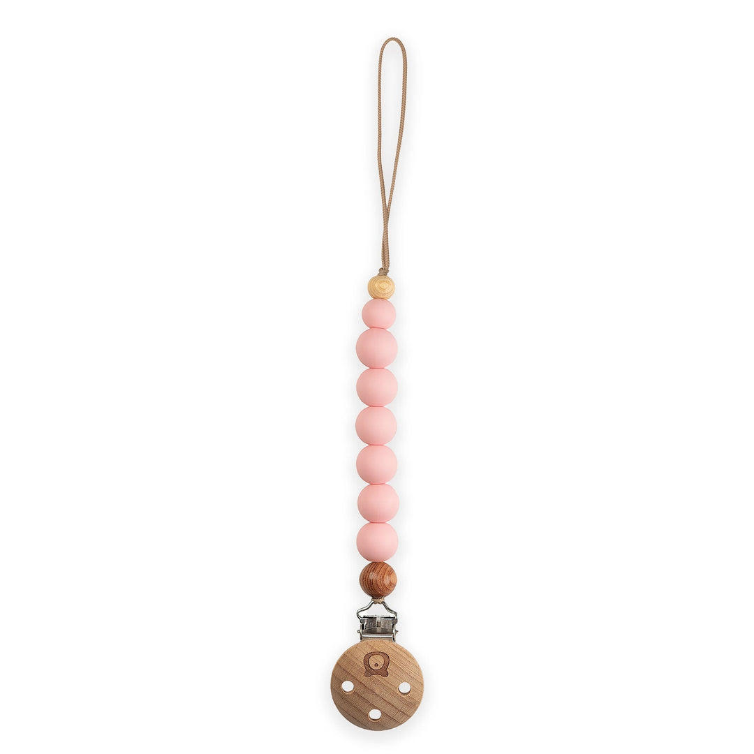 JBØRN Pacifier Clip in Baby Pink, sold by JBørn Baby Products Shop, Personalizable by JustBørn