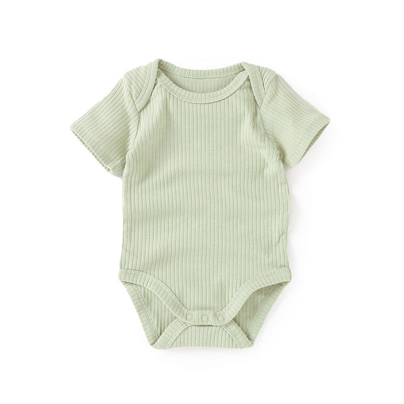 JBØRN Organic Cotton Ribbed Baby Short Sleeve Bodysuit | Personalisable in Ribbed Pistachio, sold by JBørn Baby Products Shop, Personalizable by JustBørn