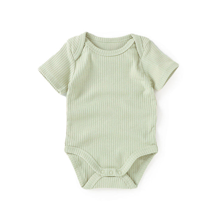 JBØRN Organic Cotton Ribbed Baby Short Sleeve Bodysuit | Personalisable in Ribbed Pistachio, sold by JBørn Baby Products Shop, Personalizable by JustBørn