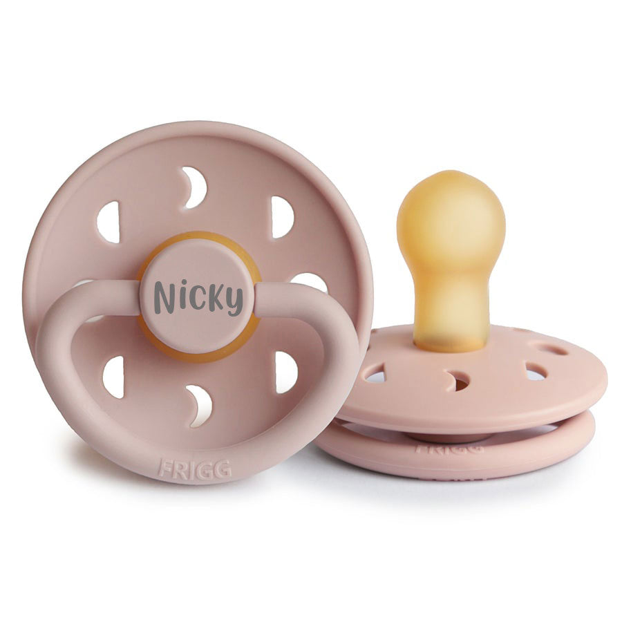 Blush FRIGG Moon Natural Rubber Latex Pacifiers | Personalised by FRIGG sold by JBørn Baby Products Shop