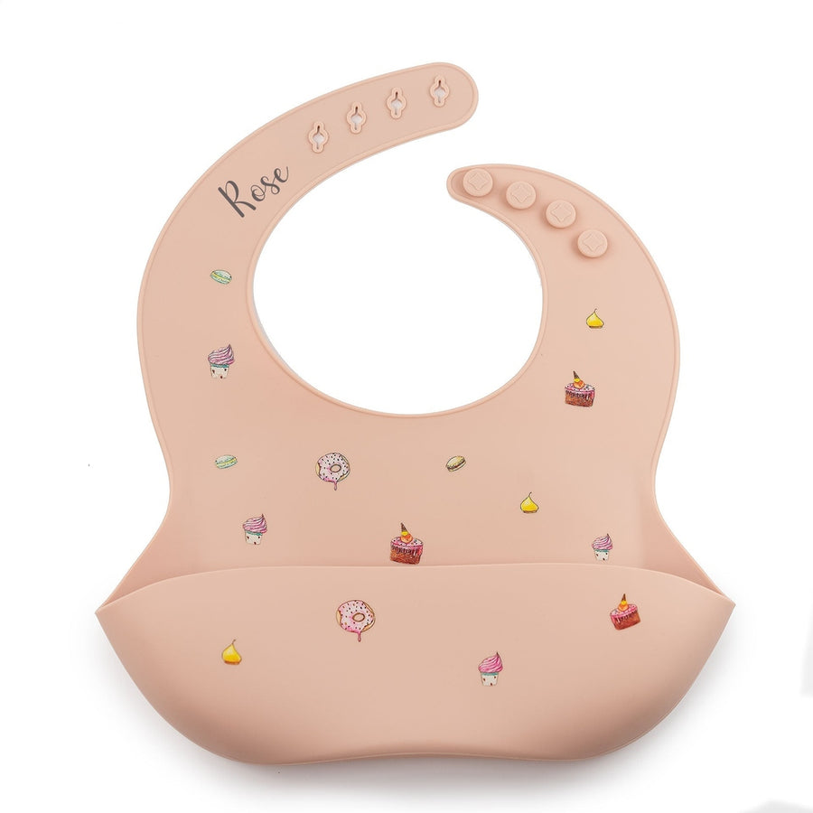 JBØRN Silicone Baby Feeding Bib | Weaning Essentials - Personalisable Baby Products Sold and Personalised by JustBørn