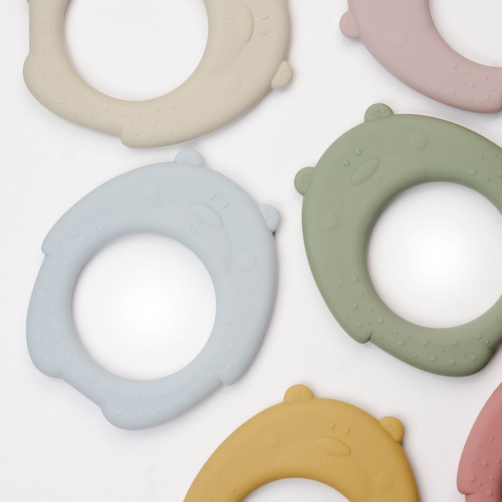 JBØRN Silicone Baby Teether (Bear) | Personalisable in Cloud, sold by JBørn Baby Products Shop, Personalizable by JustBørn