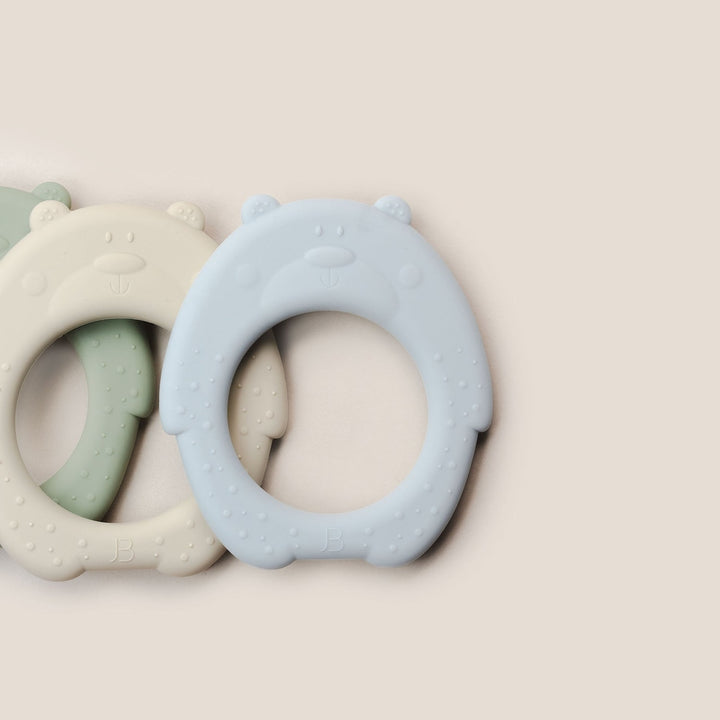 JBØRN Silicone Baby Teether (Bear) | Personalisable in Cloud, sold by JBørn Baby Products Shop, Personalizable by JustBørn