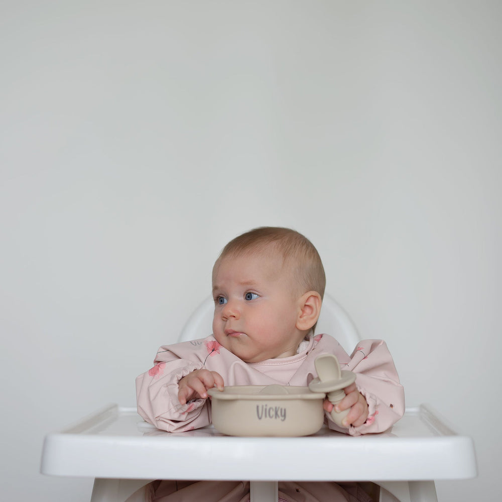 Cloud JBØRN Silicone Bowl and Cutlery | Weaning Set | Personalisable by Just Børn sold by JBørn Baby Products Shop