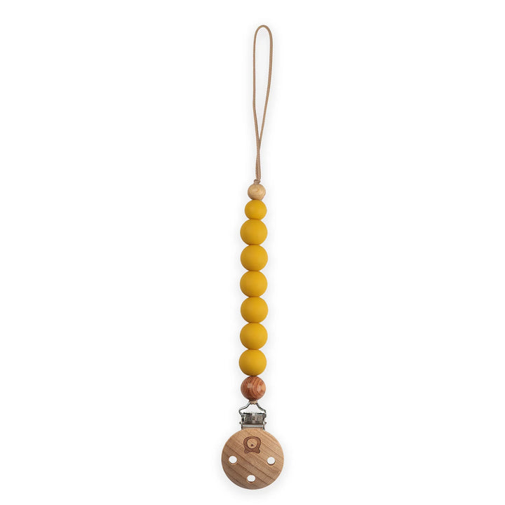 JBØRN Pacifier Clip in Honey Gold, sold by JBørn Baby Products Shop, Personalizable by JustBørn