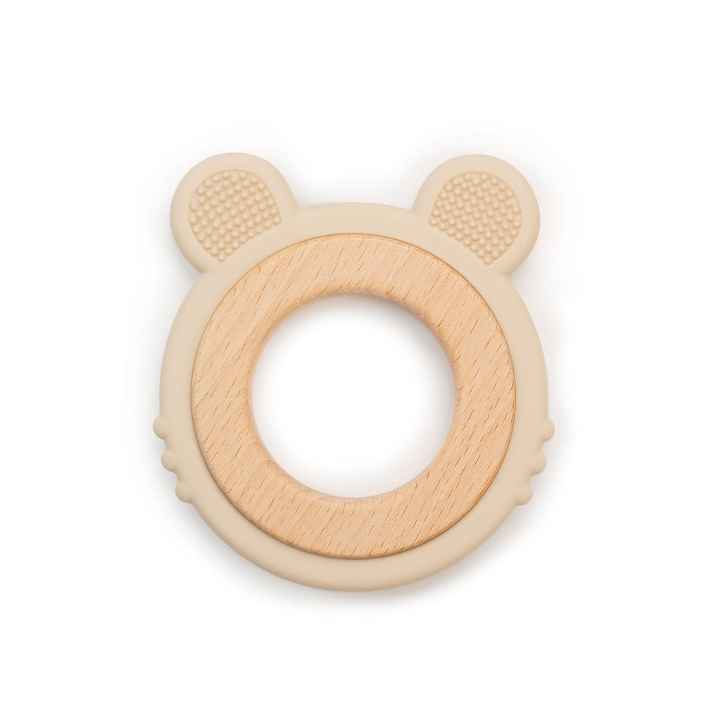 JBØRN Silicone & Brown Baby Teether (Tiger) | Personalisable in Vanilla, sold by JBørn Baby Products Shop, Personalizable by JustBørn