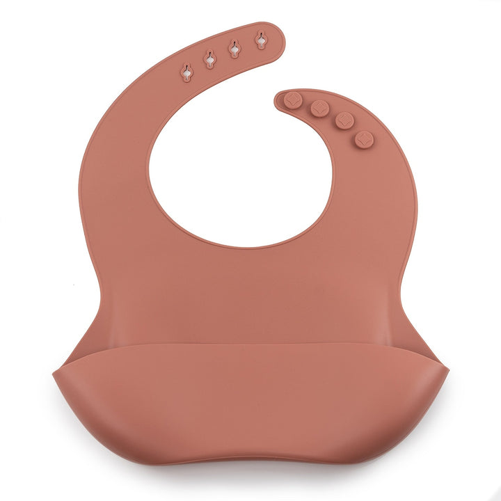JBØRN Silicone Baby Feeding Bib | Weaning Essentials | Personalisable in Woodchuck, sold by JBørn Baby Products Shop, Personalizable by JustBørn