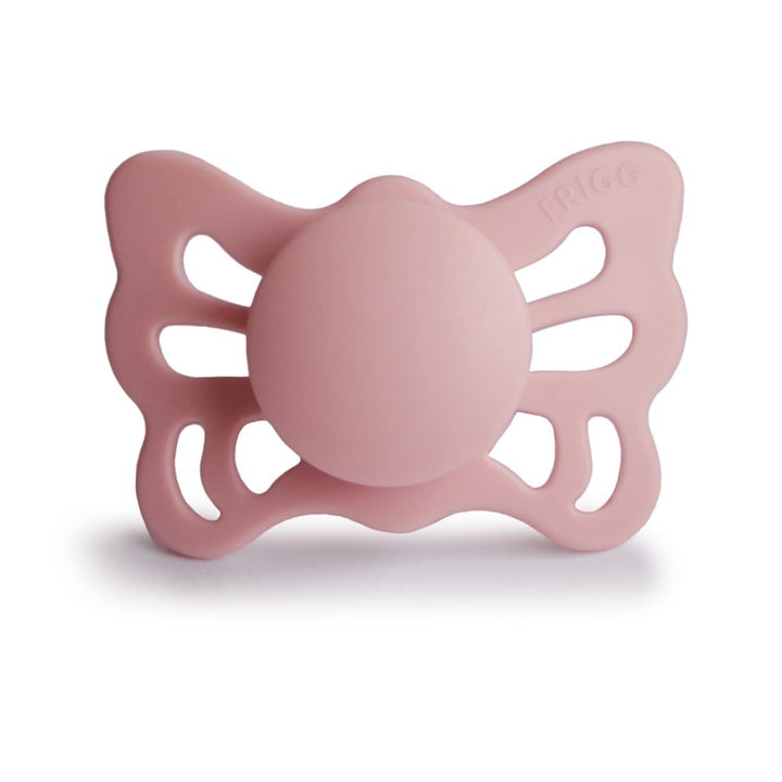 FRIGG Butterfly Anatomical Silicone Pacifiers in Baby Pink, sold by JBørn Baby Products Shop, Personalizable by JustBørn
