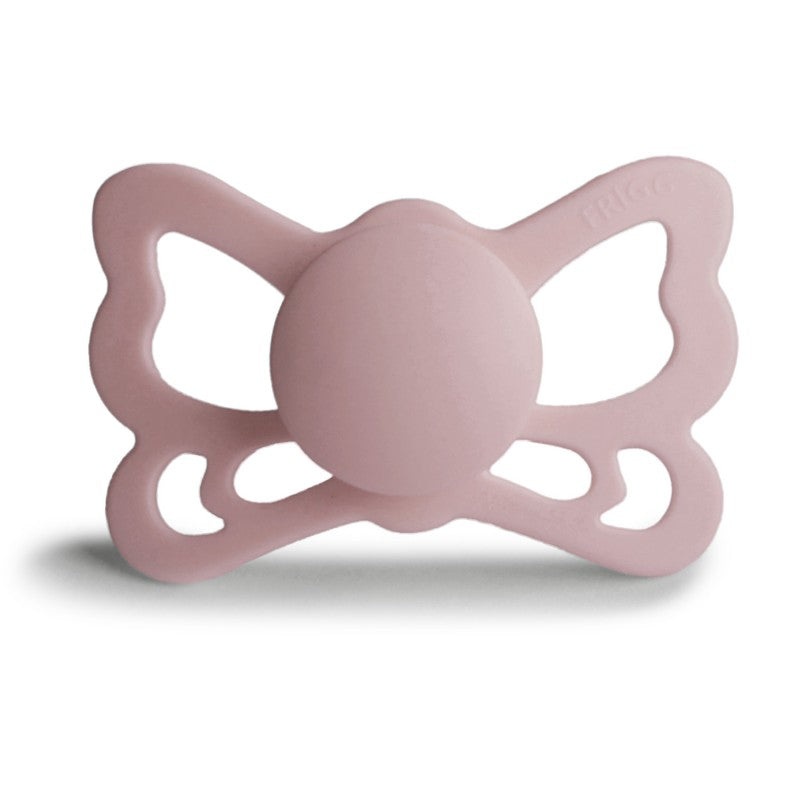 FRIGG Butterfly Anatomical Silicone Pacifiers in Blush, sold by JBørn Baby Products Shop, Personalizable by JustBørn