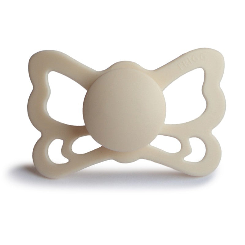 Cream FRIGG Butterfly Anatomical Silicone Pacifiers by FRIGG sold by JBørn Baby Products Shop