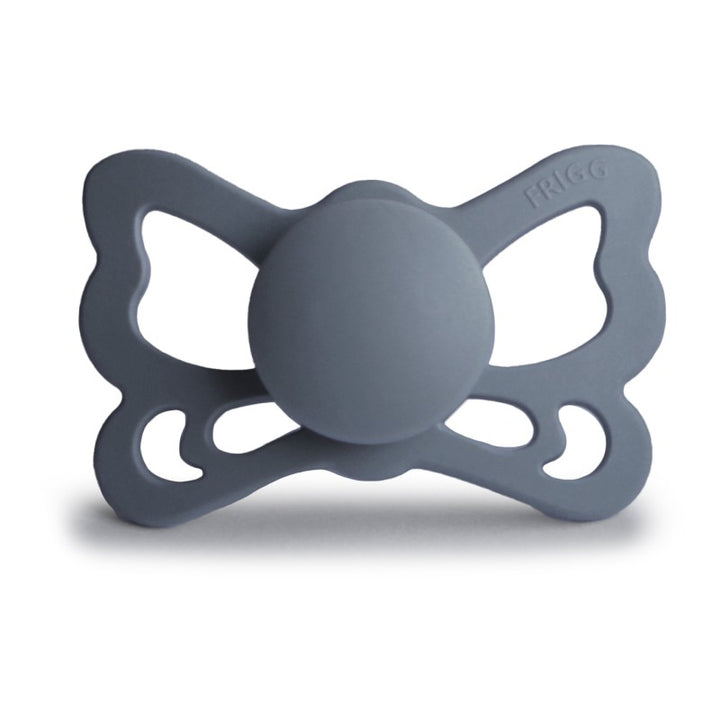 FRIGG Butterfly Anatomical Silicone Pacifiers in Great Gray, sold by JBørn Baby Products Shop, Personalizable by JustBørn