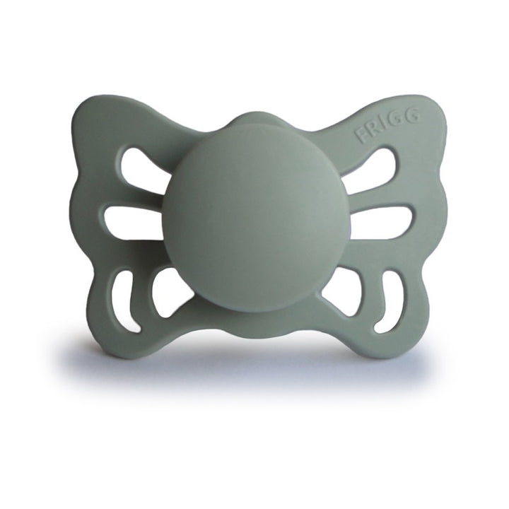 FRIGG Butterfly Anatomical Silicone Pacifiers in Sage, sold by JBørn Baby Products Shop, Personalizable by JustBørn
