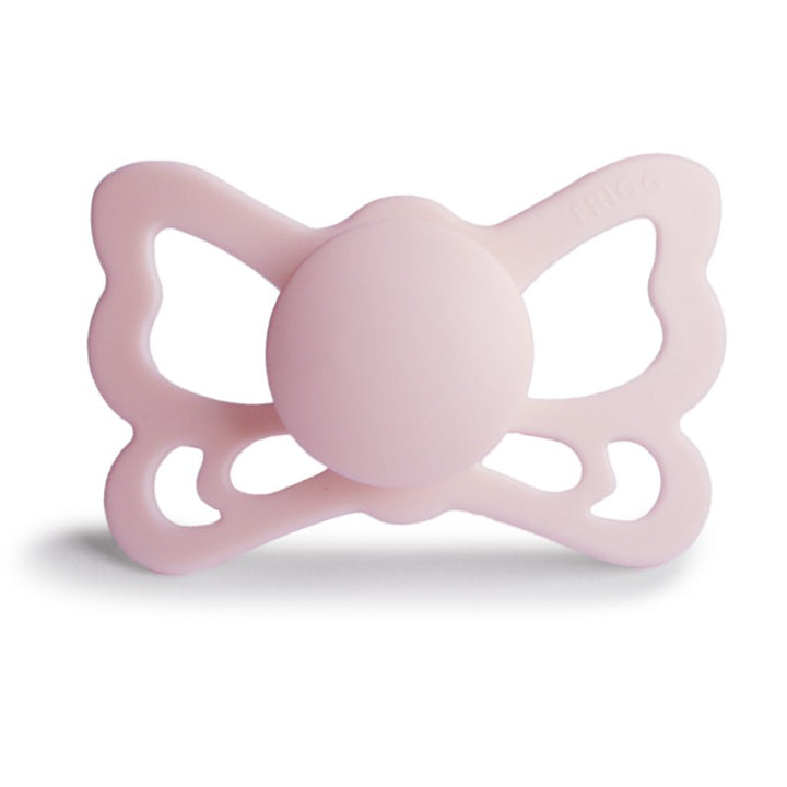 FRIGG Butterfly Anatomical Silicone Pacifiers in White Lilac, sold by JBørn Baby Products Shop, Personalizable by JustBørn