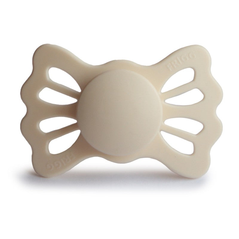 FRIGG Lucky Symmetrical Silicone Pacifiers in Cream, sold by JBørn Baby Products Shop, Personalizable by JustBørn