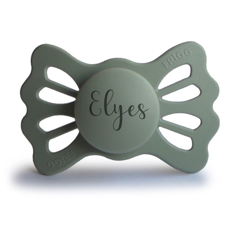 FRIGG Lucky Symmetrical Silicone Pacifiers | Personalised in Sage, sold by JBørn Baby Products Shop, Personalizable by JustBørn