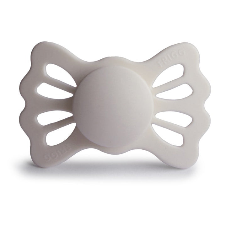 FRIGG Lucky Symmetrical Silicone Pacifiers in Silver Gray, sold by JBørn Baby Products Shop, Personalizable by JustBørn