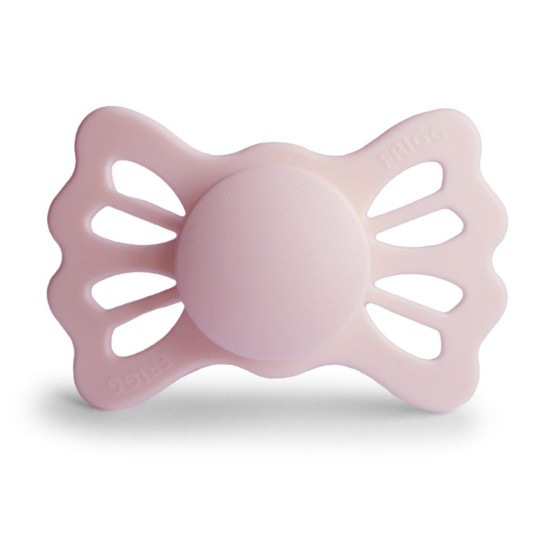 FRIGG Lucky Symmetrical Silicone Pacifiers in White Lilac, sold by JBørn Baby Products Shop, Personalizable by JustBørn