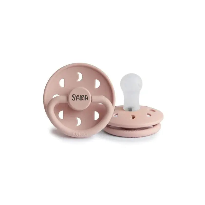 Blush FRIGG Moon Silicone Pacifier | Personalised by FRIGG sold by JBørn Baby Products Shop