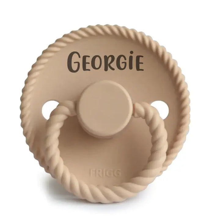 FRIGG Rope Silicone Pacifiers | Personalised in Croissant, sold by JBørn Baby Products Shop, Personalizable by JustBørn