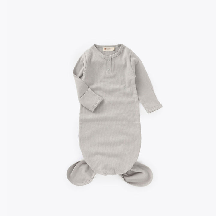 JBØRN Organic Cotton Knotted Baby Gown & Bonnet in Dusty Rose, sold by JBørn Baby Products Shop, Personalizable by JustBørn