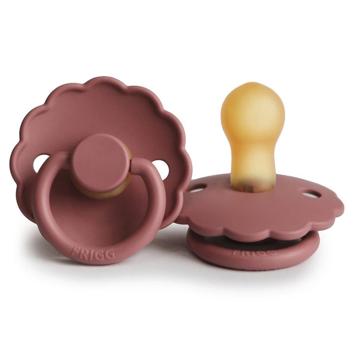 Powder Blush FRIGG Daisy Natural Rubber Latex Pacifier by FRIGG sold by JBørn Baby Products Shop