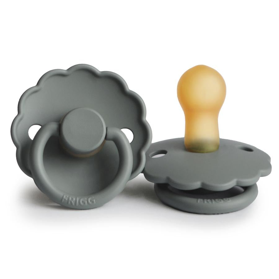 French Gray FRIGG Daisy Natural Rubber Latex Pacifier by FRIGG sold by JBørn Baby Products Shop