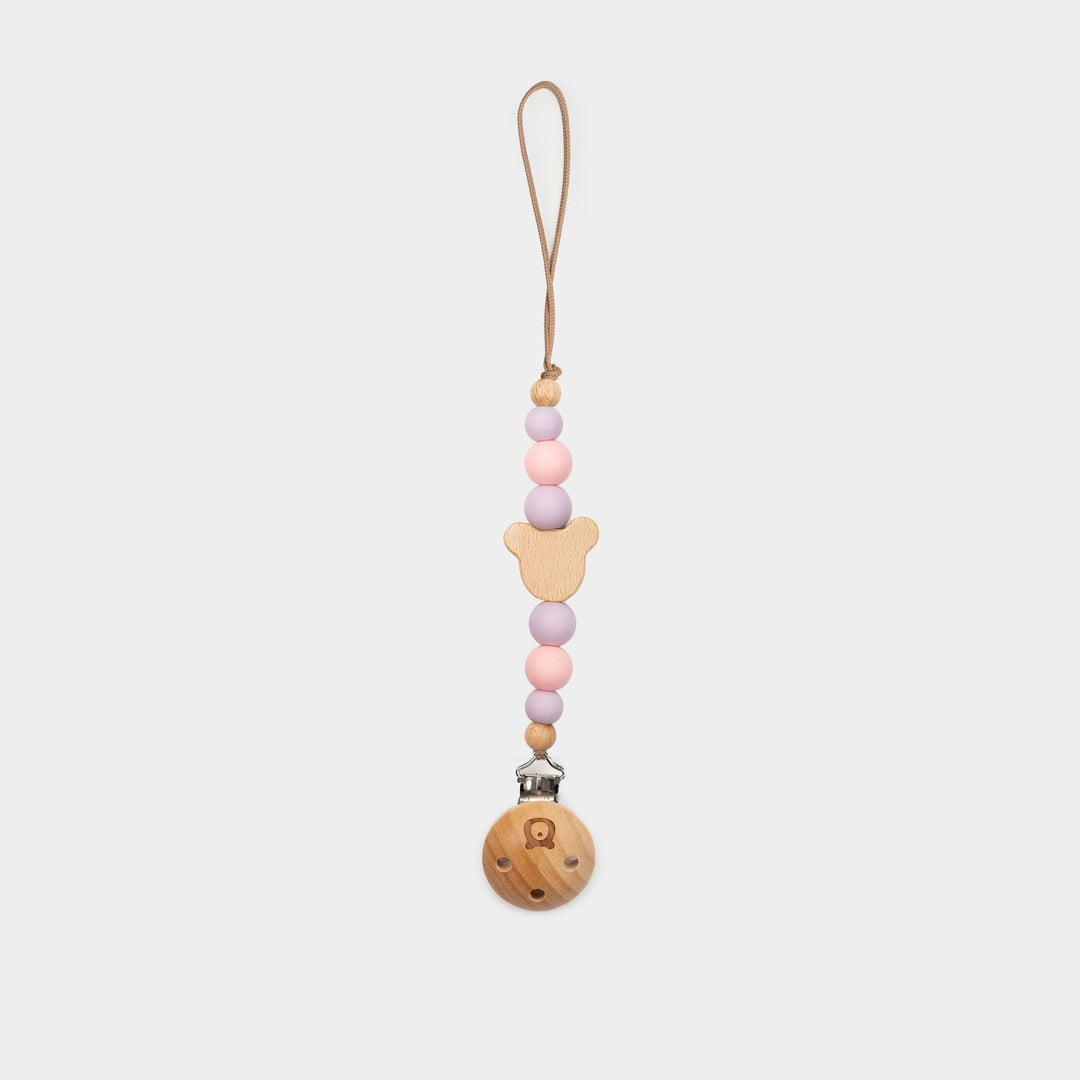 JBØRN MICKEY Pacifier Clip | Personalisable in Lilac & Pink, sold by JBørn Baby Products Shop, Personalizable by JustBørn
