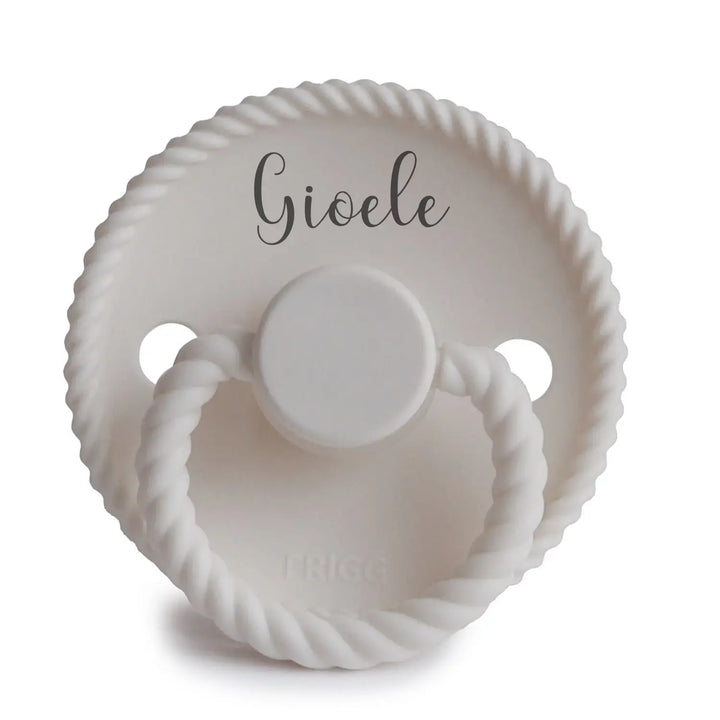FRIGG Rope Silicone Pacifiers | Personalised in Silver Gray, sold by JBørn Baby Products Shop, Personalizable by JustBørn