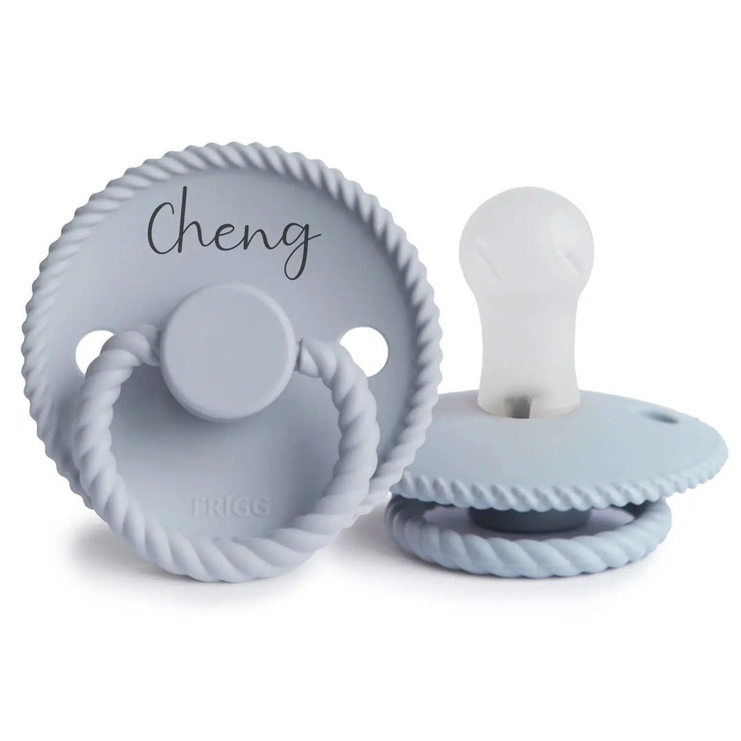 Powder Blue FRIGG Rope Silicone Pacifiers | Personalised by FRIGG sold by JBørn Baby Products Shop