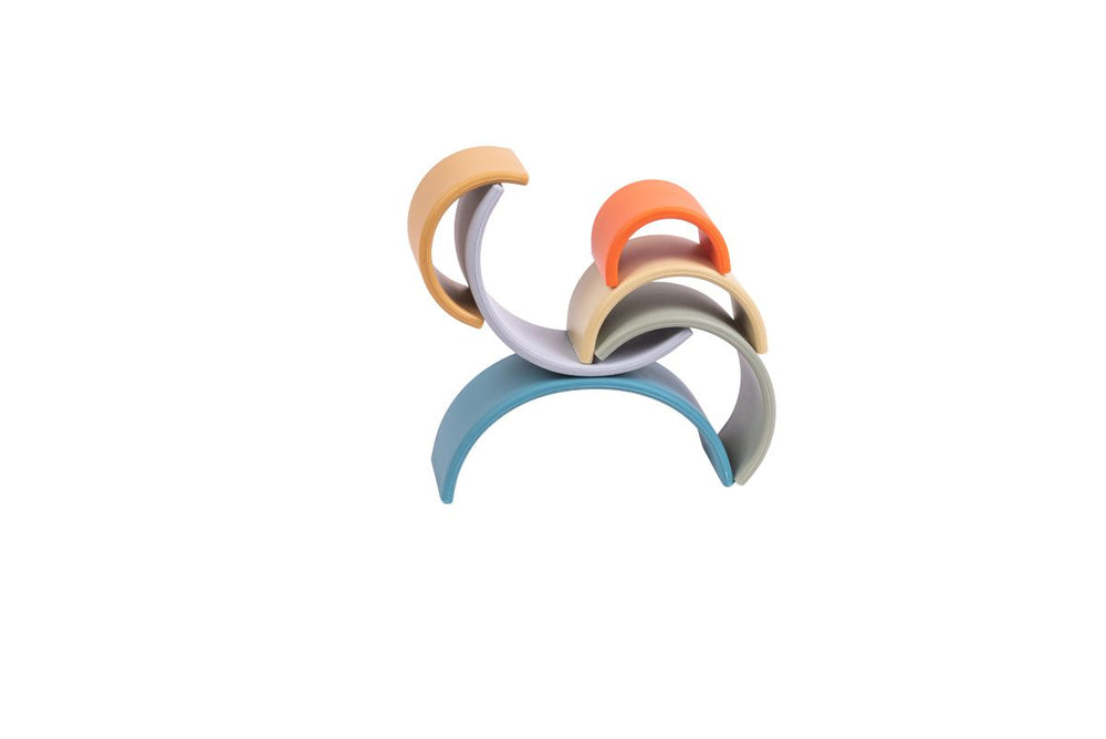 Dena Rainbow Stacking Teether in Nature, sold by JBørn Baby Products Shop, Personalizable by JustBørn
