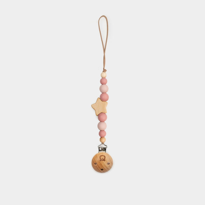 JBØRN STAR Pacifier Clip | Personalisable in Peony, sold by JBørn Baby Products Shop, Personalizable by JustBørn