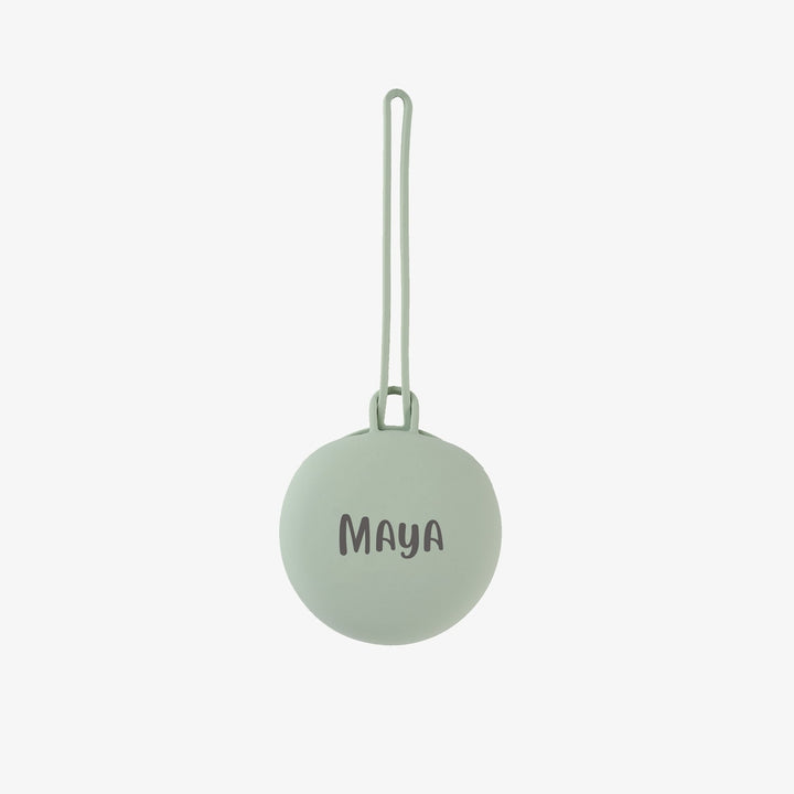 JBØRN Pacifier Holder Pod | Personalisable in Sage, sold by JBørn Baby Products Shop, Personalizable by JustBørn